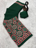 Simple Classic Fancy Lagdi Pure Gajji Soft Silk Saree With Blouse 11-SS image 3