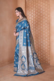 Soft Silk Saree Weaving Banarasi Traditional Wear Sari With Blouse 11-VF image 8