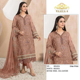 Classic Heavy Organza With Embroidery Work Top Bottom & Dupatta For Womens 12-RD image 1