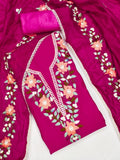 Traditional Beautiful Roman Silk Designer Top Bottom & Dupatta 12-VF image 5