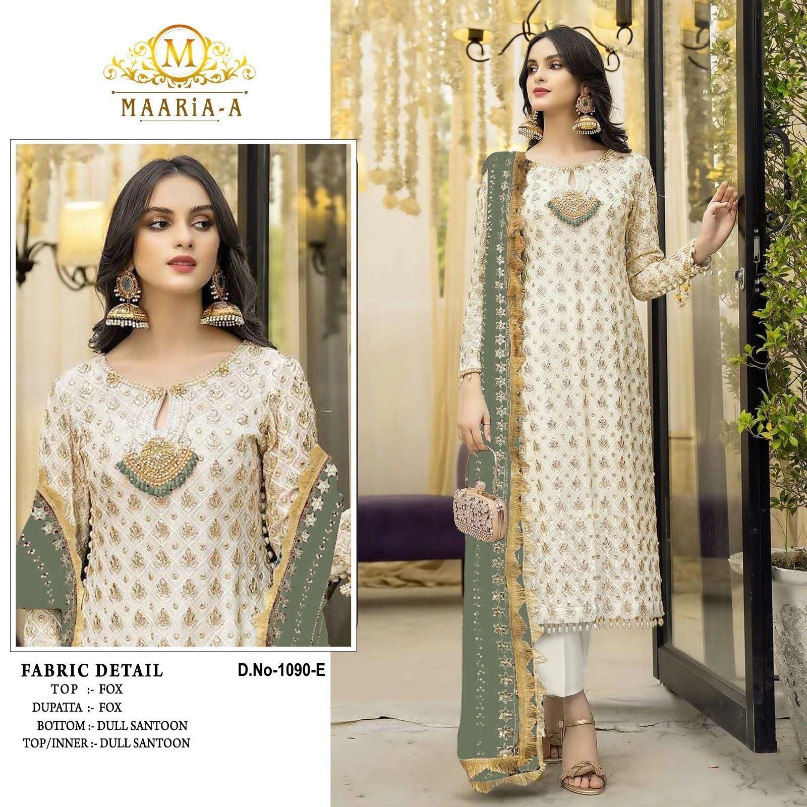 Traditional Wedding Wear Heavy Fox Georgette Designer Top Bottom & Dupatta 12-RD image 1