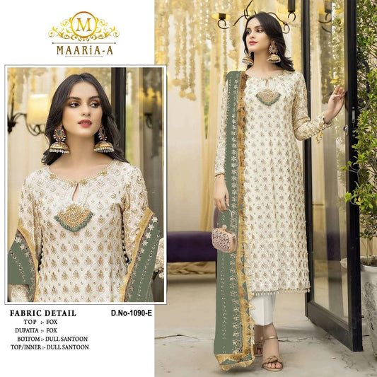 Traditional Wedding Wear Heavy Fox Georgette Designer Top Bottom & Dupatta 12-RD image 1