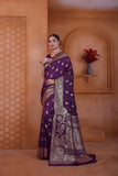 Wedding Designer Soft Silk Weaving Banarasi Sari With Blouse 11-VF image 1