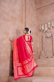 Soft Silk Weaving Banarasi Jari Work Wedding Wear Sari With Blouse 11-VF image 4