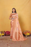 Soft Bamber Weaving Rich Pallu Traditional Wear Sari With Blouse 11-VF image 1