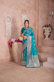 Traditional Soft Silk Indian Designer Festival Sari With Blouse 11-VF image 1