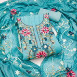Fancy Traditional Beautiful Roman Silk Designer Top Bottom & Dupatta 12-VF image 1