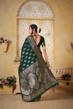 Festival Soft Silk Weaving Banarasi Jari Work Wedding Wear Sari With Blouse11-VF image 5