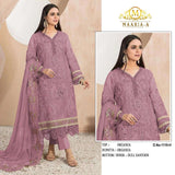 Heavy Organza With Embroidery Work Top Bottom & Dupatta For Women's 12-RD image 2
