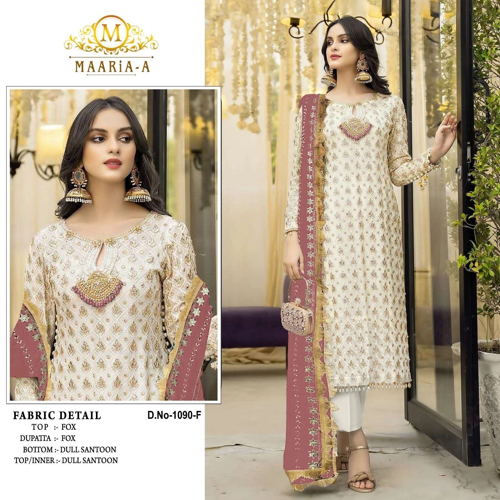 Traditional Wedding Wear Heavy Fox Georgette Designer Top Bottom & Dupatta 12-RD image 2