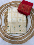 Pure Soft Khadi Georgette Silk Traditional Festival Wear Sari With Blouse 11-SS image 4