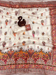 Pure Soft Rajwadi Pashmina Silk Weaving Saree Traditional Sari With Blouse 11-SS image 1