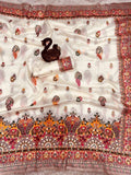 Pure Soft Rajwadi Pashmina Silk Weaving Saree Traditional Sari With Blouse 11-SS image 1