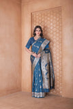 Soft Silk Saree Weaving Banarasi Traditional Wear Sari With Blouse 11-VF image 9