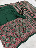 Simple Classic Fancy Lagdi Pure Gajji Soft Silk Saree With Blouse 11-SS image 1