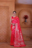 Wedding Designer Soft Silk Weaving Banarasi Sari With Blouse 11-VF image 2