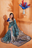 Soft Silk Weaving Saree With Banarasi Jari Work Designer With Blouse 11-VF image 10