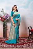 Traditional Soft Silk Indian Designer Festival Sari With Blouse 11-VF image 8
