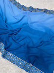 Classic Heavy Faux Georgette Dark to Light Shaded Saree With Blouse 11-RV image 1