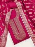 Traditional Wedding Wear Indian Roman Silk Designer Top Bottom & Dupatta 12-VF image 6
