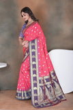 Elegant Soft Silk Saree Weaving Heavy Banarasi Pallu Sari With Blouse 11-VF image 3