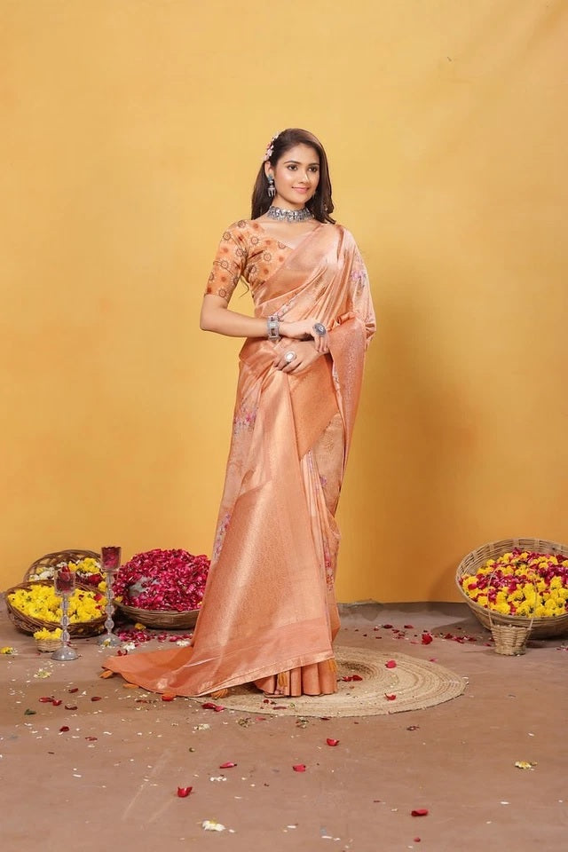 Soft Bamber Weaving Rich Pallu Traditional Wear Sari With Blouse 11-VF image 8