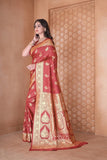 Soft Silk Saree Weaving Banarasi Traditional Wear Sari With Blouse 11-VF image 2