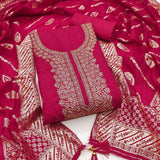 Traditional Wedding Wear Indian Roman Silk Designer Top Bottom & Dupatta 12-VF image 3