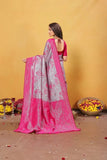 Kanjiwaram Silk With Rich Pallu Traditional Wear Sari With Blouse 11-VF image 14