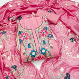 Fancy Traditional Beautiful Roman Silk Designer Top Bottom & Dupatta 12-VF image 2