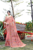 Traditional Soft Pure Silk Saree With Pashmina Design With Blouse 11-VF image 4