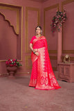 Traditional Soft Silk Weaving Banarasi Wedding Wear Sari With Blouse 11-VF image 2
