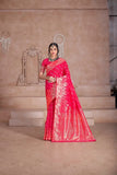 Wedding Soft Silk Banarasi Jari Work Festival Wear Sari With Blouse11-VF image 2