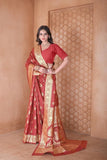 Soft Silk Saree Weaving Banarasi Traditional Wear Sari With Blouse 11-VF image 10