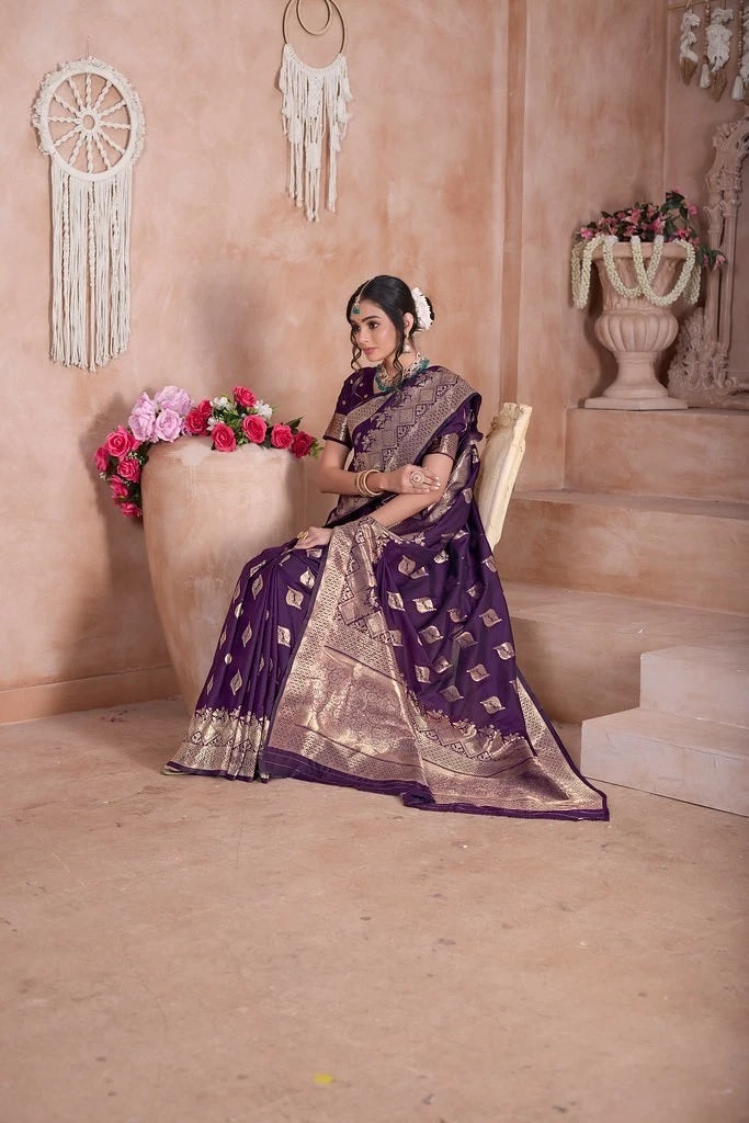 Traditional Soft Silk Indian Designer Festival Sari With Blouse 11-VF image 8