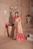 Pure Tissue Traditional Wear Wedding Festival Saree With Blouse 11-VF image 2