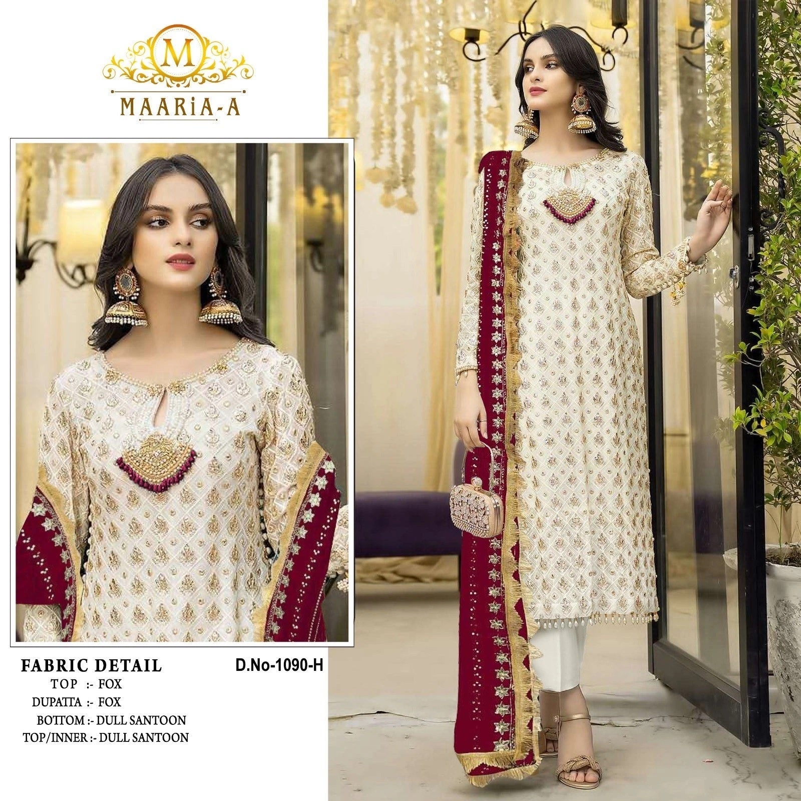 Traditional Wedding Wear Heavy Fox Georgette Designer Top Bottom & Dupatta 12-RD image 4