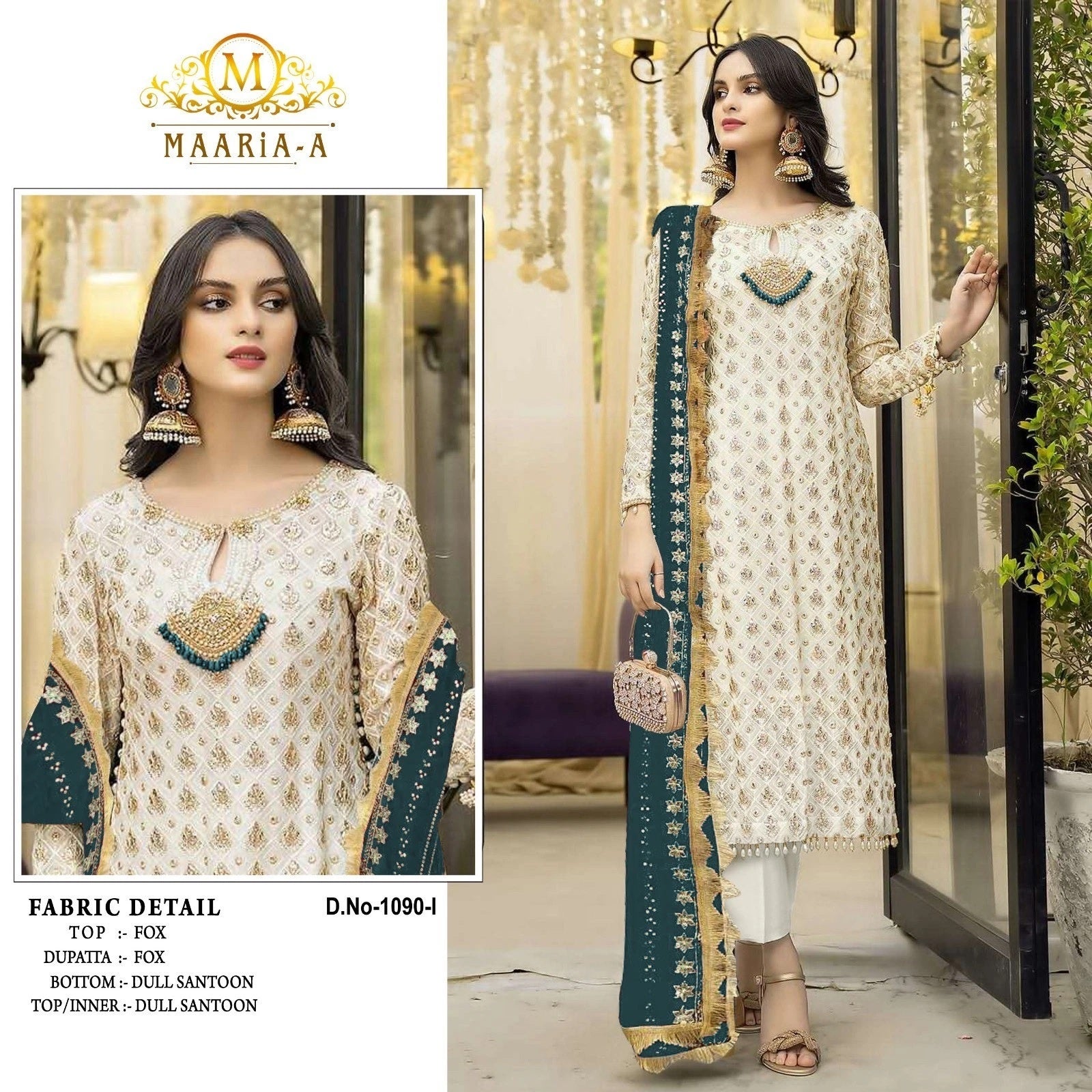 Traditional Wedding Wear Heavy Fox Georgette Designer Top Bottom & Dupatta 12-RD image 5
