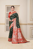 Festival Wedding Wear Soft Silk Saree Weaving Banarasi With Blouse 11-VF image 5