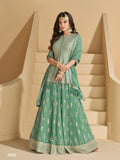 Real Georgette Traditional Wedding Wear Top Lehenga/Palazzo & Duppatta 12-RD image 3