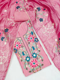 Fancy Traditional Beautiful Roman Silk Designer Top Bottom & Dupatta 12-VF image 7