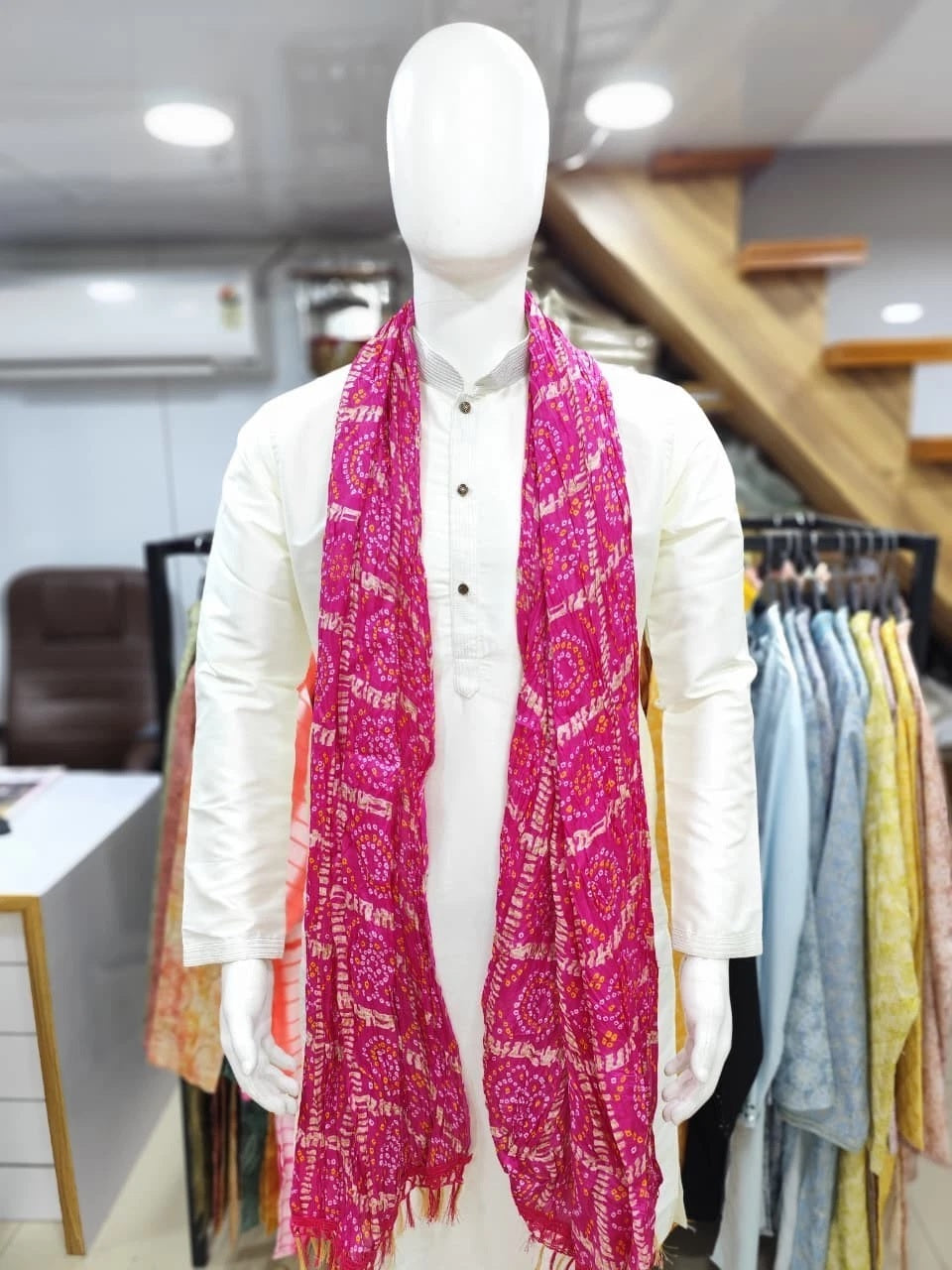 Designer Bandhani Dupatta For Kurta Festival Wear 16-VR image 4