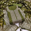 Traditional Wedding Wear Indian Roman Silk Designer Top Bottom & Dupatta 12-VF image 1