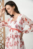 White Beautiful Printed Flared Dress Classic And Stylish Top With Dupatta 12-VC image 5