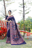Traditional Soft Pure Silk Saree With Pashmina Design With Blouse 11-VF image 5