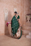 Traditional Soft Silk Indian Designer Festival Sari With Blouse 11-VF image 9