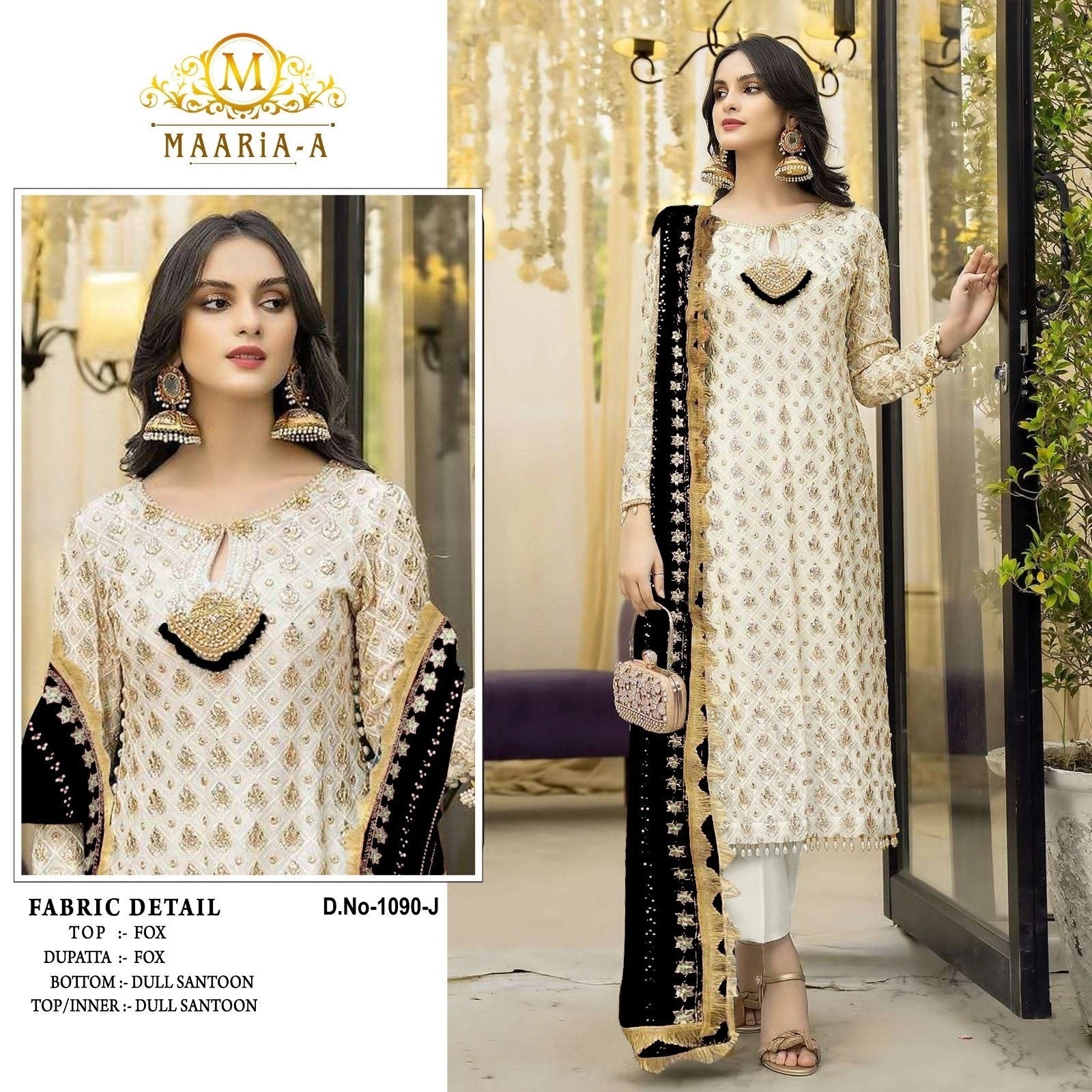 Traditional Wedding Wear Heavy Fox Georgette Designer Top Bottom & Dupatta 12-RD image 6
