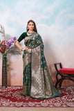 Women's Classic Soft Silk Weaving Banarasi Jari Work Sari With Blouse11-VF image 3