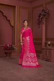 Traditional Soft Silk Weaving Banarasi Wedding Wear Sari With Blouse 11-VF image 3