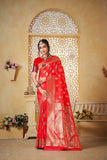 Festival Soft Silk Weaving Banarasi Jari Work Wedding Wear Sari With Blouse11-VF image 3
